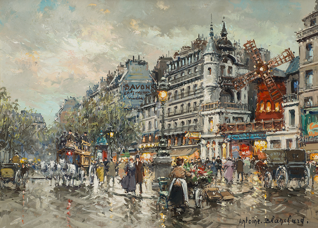 Le Moulin Rouge a Montmartre - Antoine Blanchard