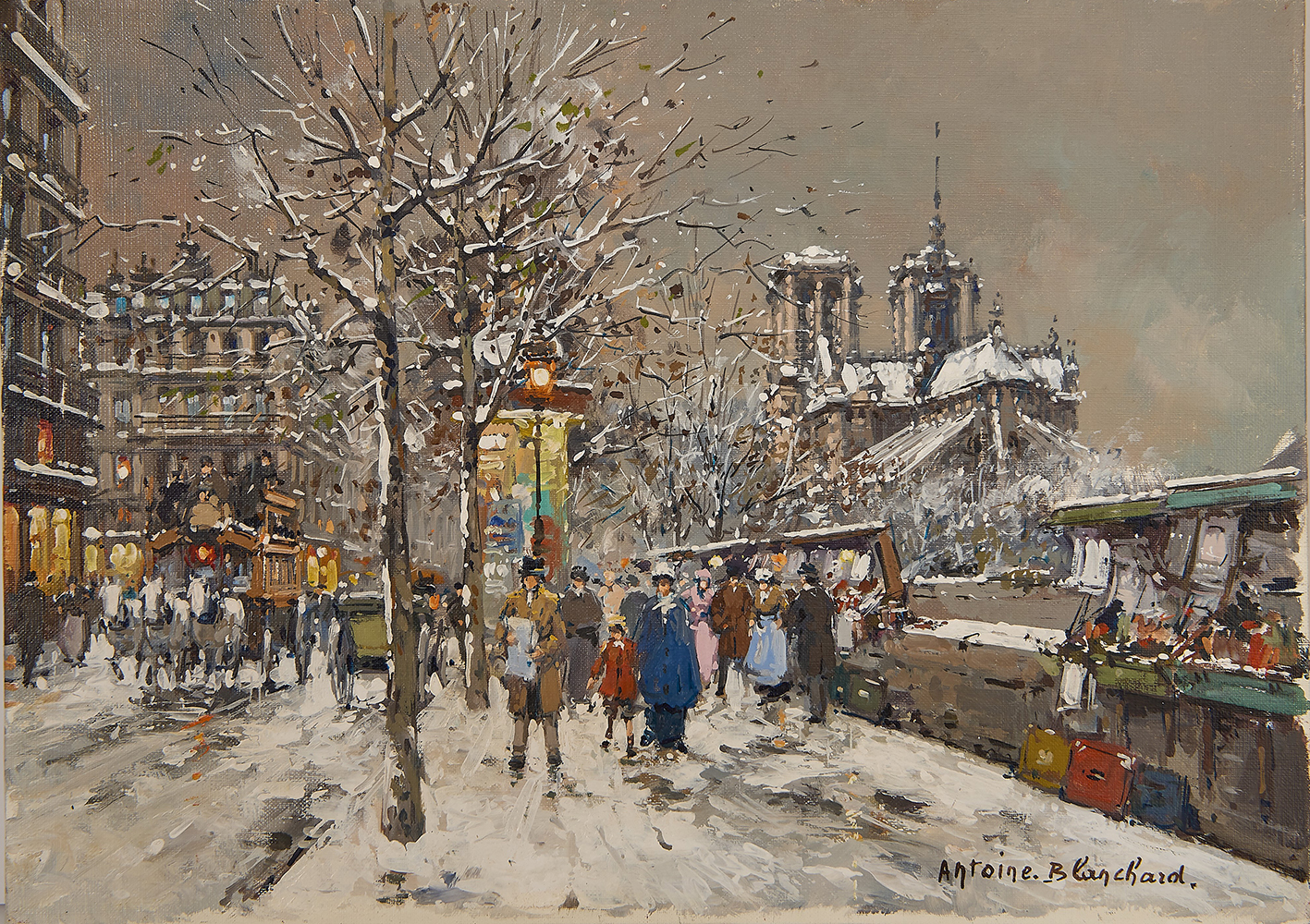 Notre Dame in Winter - Antoine Blanchard