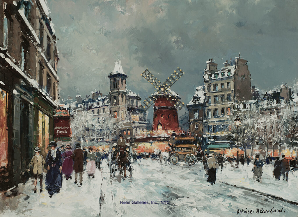 Moulin Rouge a Pigalle sous la Neige - Antoine Blanchard