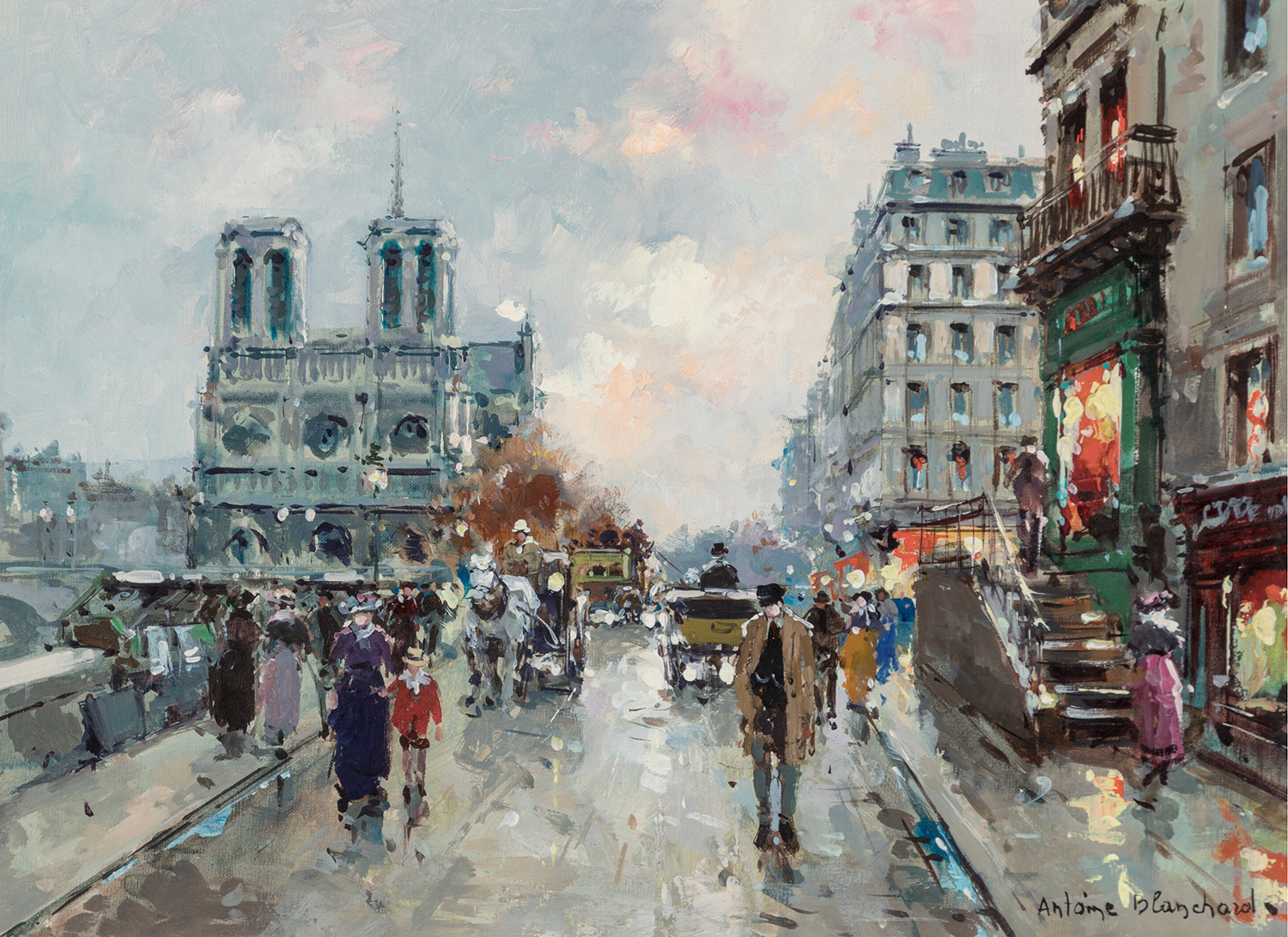 painting by antoine blanchard of Notre Dame